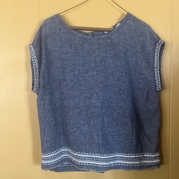 Sigrid Olsen 100% Linen XS Top - Picture 1 of 7
